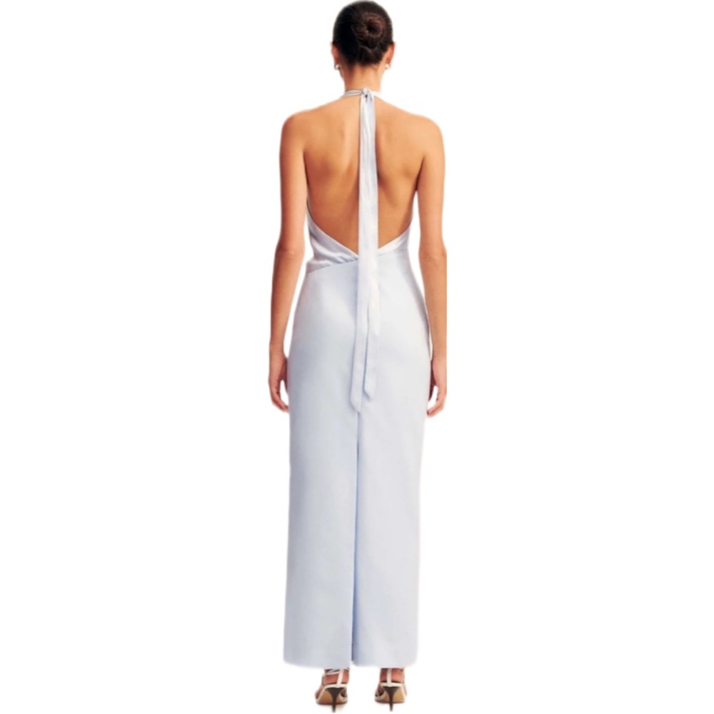 SHONA JOY Dillon Cowl Neck Maxi Dress in Seabreeze White Size 4 - Picture 4 of 16